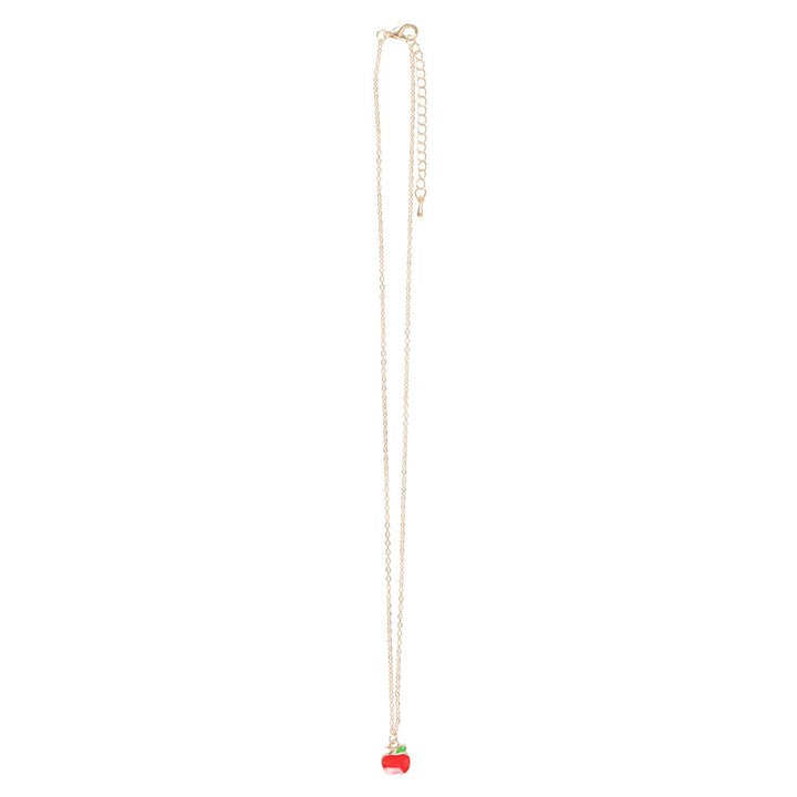 Best Teacher Apple Necklace on Greeting Card