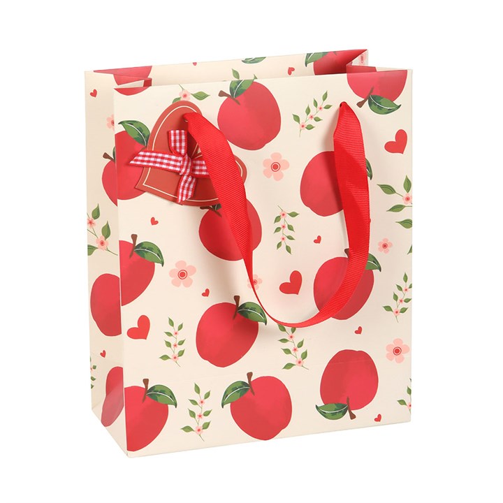 23cm Medium Apple Print Gift Bag