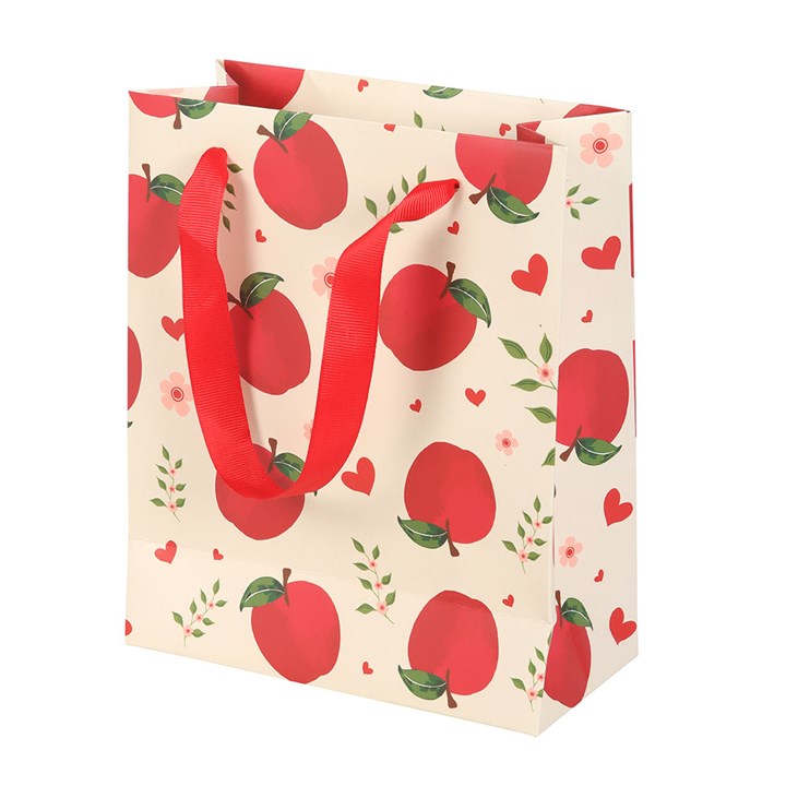 23cm Medium Apple Print Gift Bag