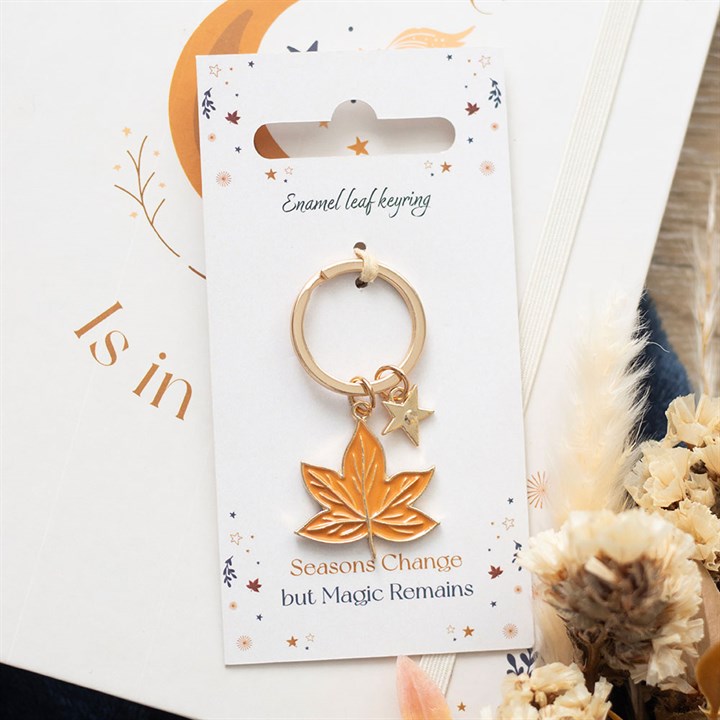 Autumn Magic Leaf Keyring