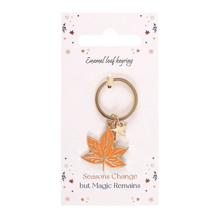 Autumn Magic Leaf Keyring