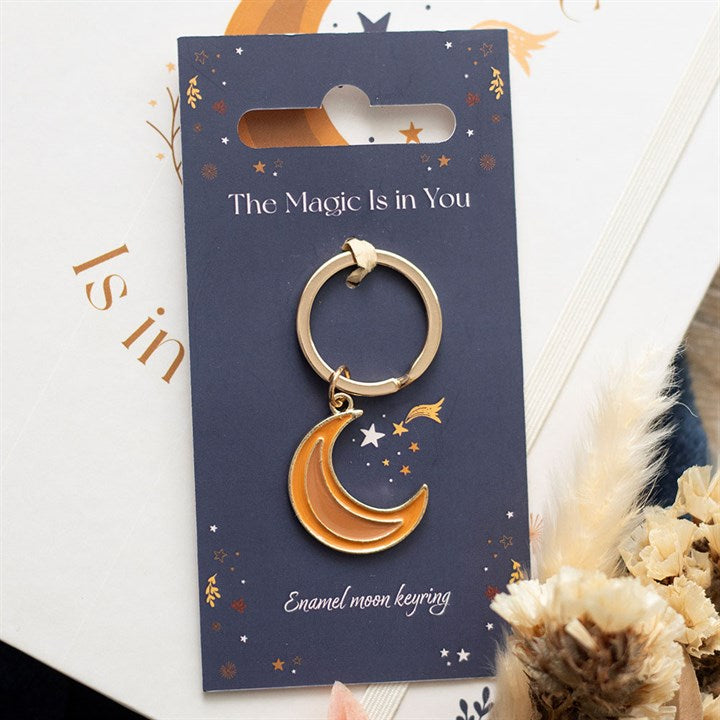 Autumn Magic Moon Keyring