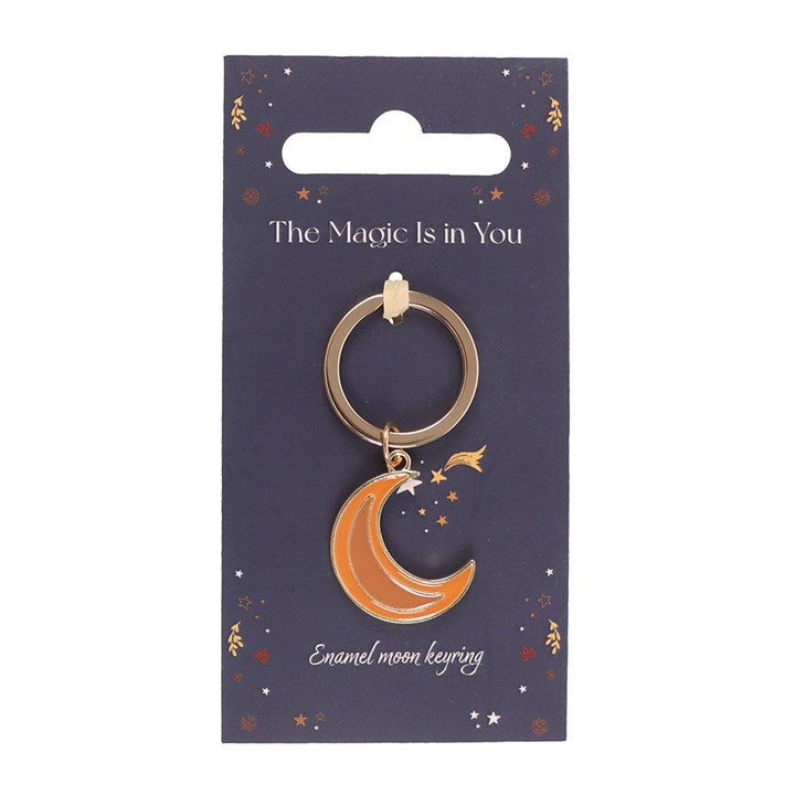 Autumn Magic Moon Keyring