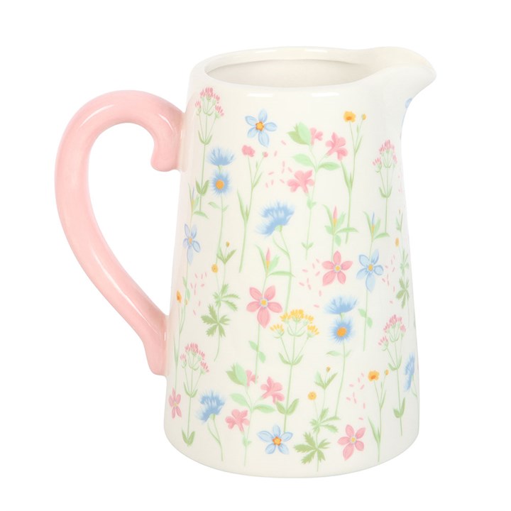 Floral Print Ceramic Flower Jug