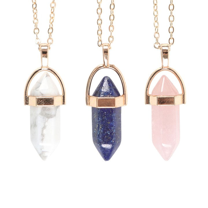 Set of 9 Crystal Pendant Necklaces