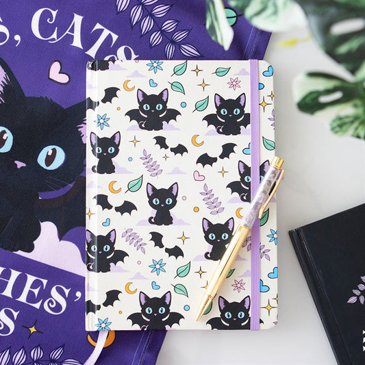 Cute and Creepy Print A5 Notebook with Amethyst Pen