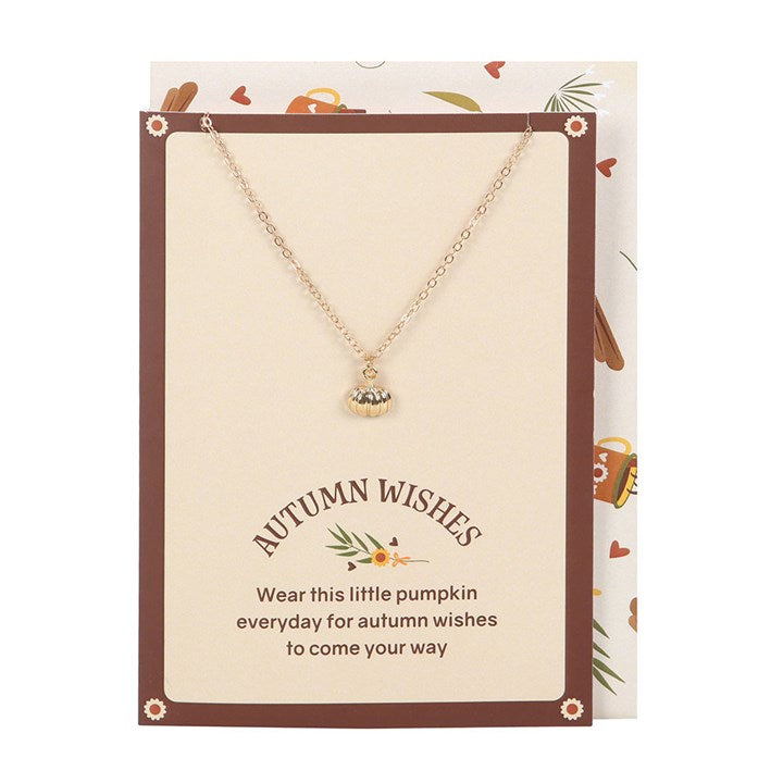 Pumpkin Necklace on Greeting Card