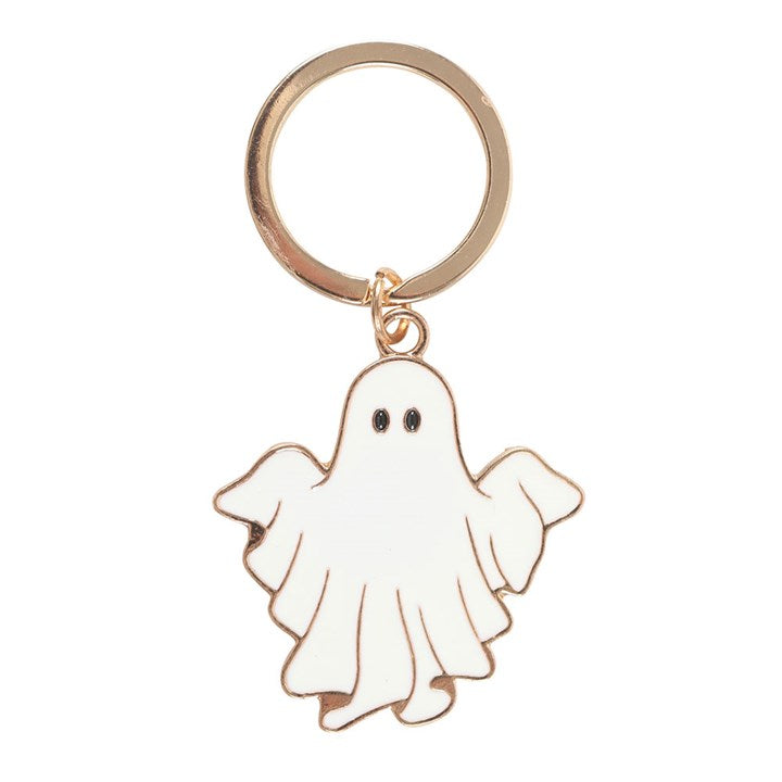 Spooky Season Groovy Ghost Keyring