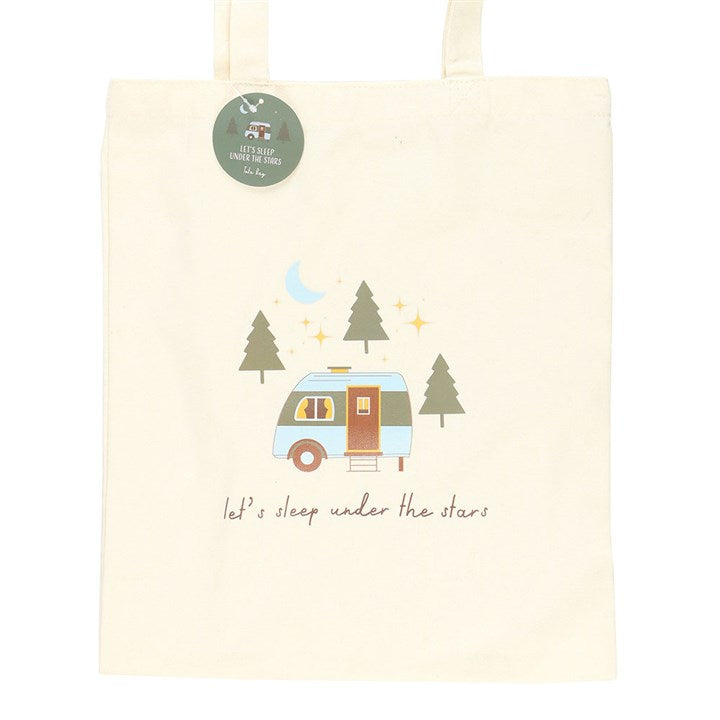 Let's Sleep Under the Stars Caravan Polycotton Tote Bag