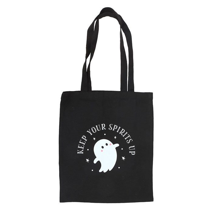 Keep Your Spirits Up Ghost Polycotton Tote Bag