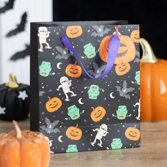 23cm Medium Monster Mash Print Gift Bag