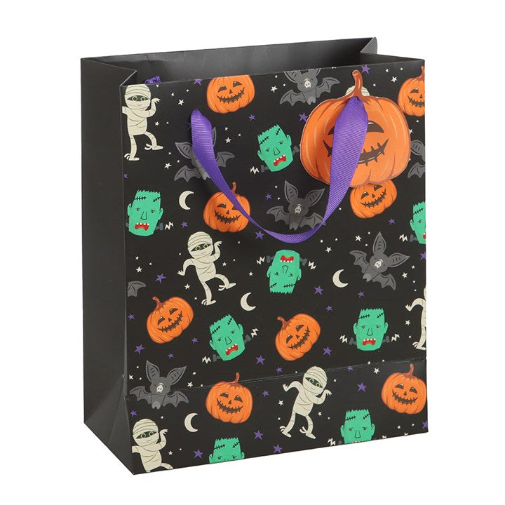 23cm Medium Monster Mash Print Gift Bag