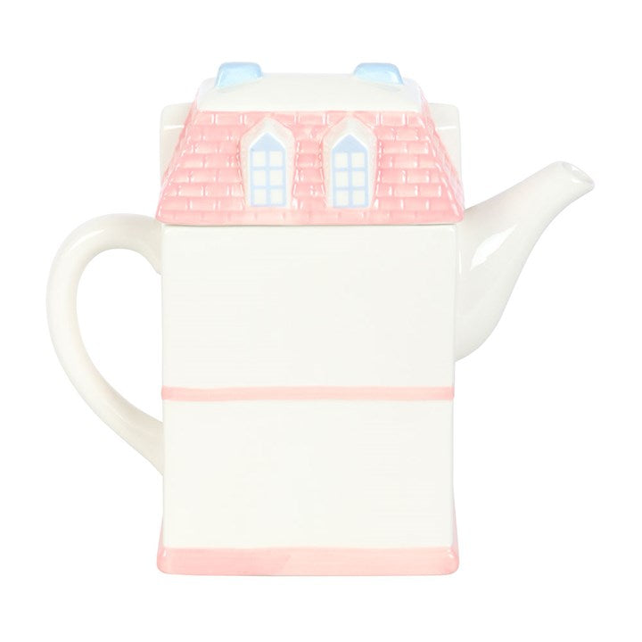 Pastel House Shaped Teapot