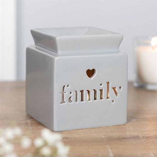 Grey Family Cut Out Oil Burner and Wax Warmer