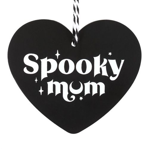 Spooky Mum Hanging Heart Sign