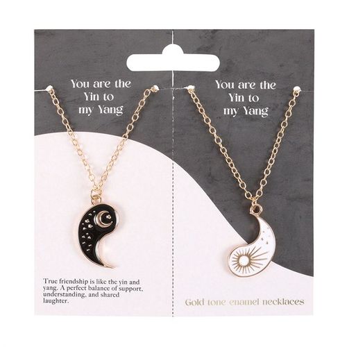 Pair of Yin Yang Best Friend Pendant Necklaces