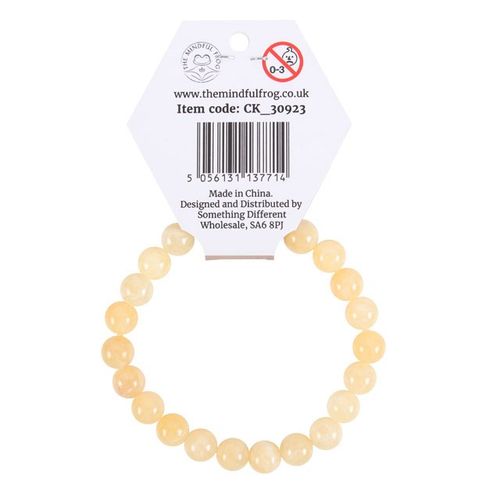 Solar Plexus Chakra Yellow Jade Gemstone Bracelet