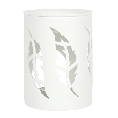 White Feather Cut Out Oil Burner