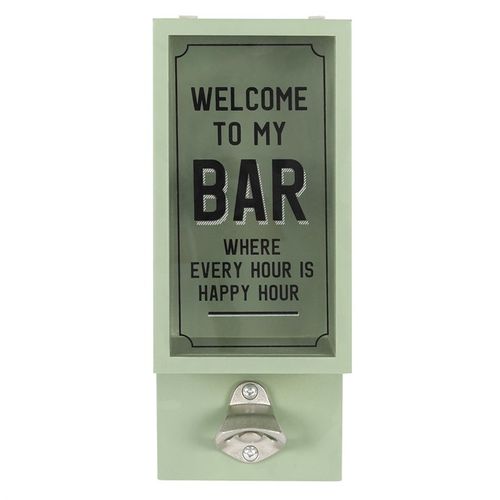 Green Garden Bar Bottle Opener Plaque