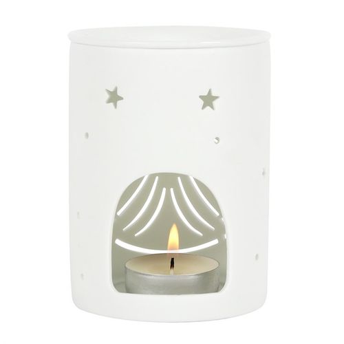 White Angel Cut Out Oil Burner